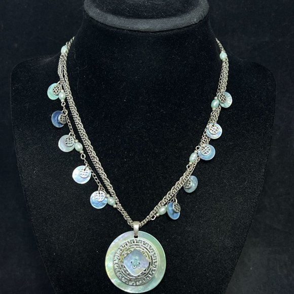 Lia Sophia Jewelry - Lia Sophia Triple Strand Silver Tone And Mop Necklace (4269)